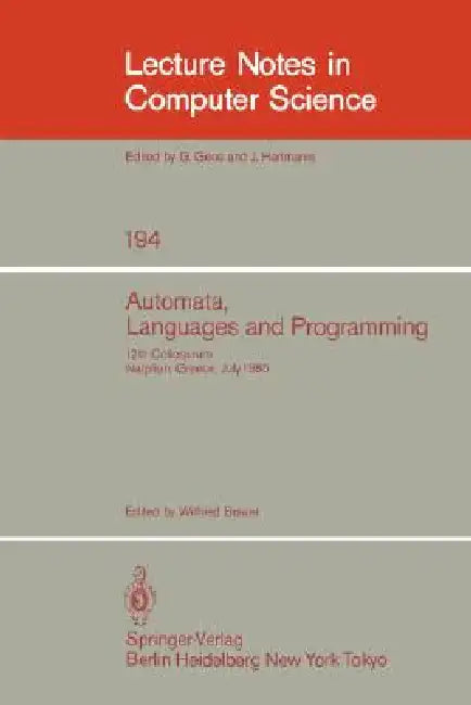 Buy Automata, Languages and Programming (English, Wilfried Brauer) — BookShops.in