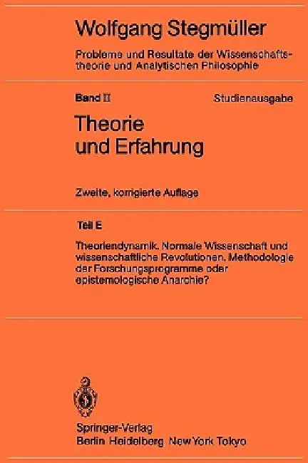 Buy Theoriendynamik Normale Wissenschaft Und Wissenschaftliche Revolutionen Methodologie Der Forschungsp (English, Wolfgang Stegmüller) — BookShops.in