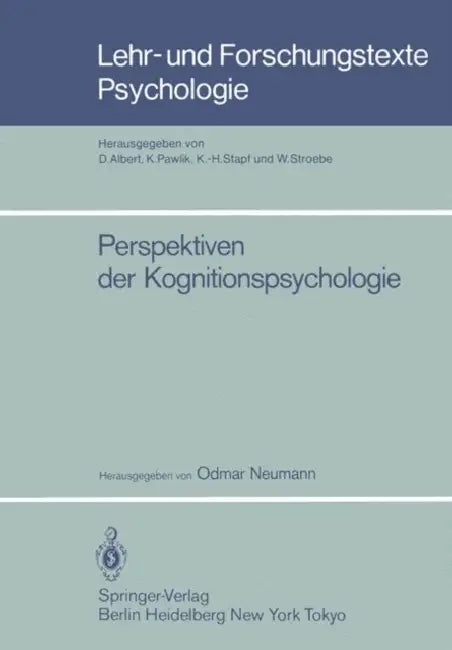 Perspektiven Der Kognitionspsychologie (English, Odmar Neumann)