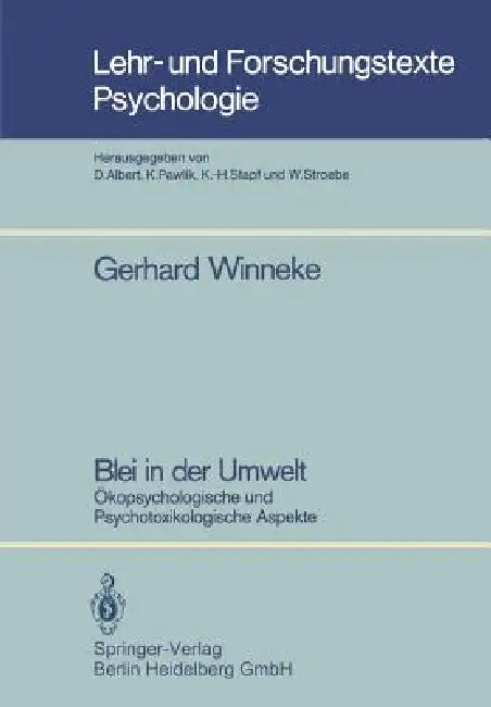 Blei in Der Umwelt (English, Gerhard Winneke)