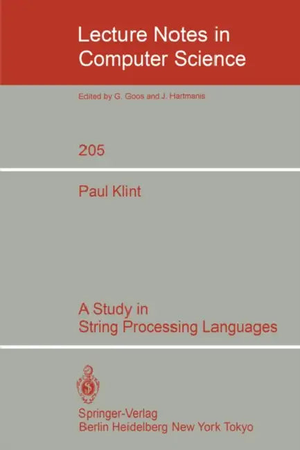 Buy A Study in String Processing Languages (English, Paul Klint) — BookShops.in