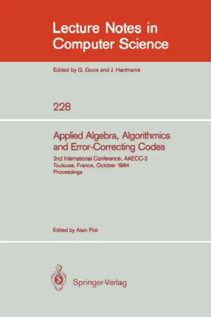 Buy Applied Algebra, Algorithmics and Error-Correcting Codes (English, Alain Poli) — BookShops.in