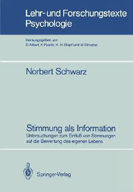 Buy Stimmung ALS Information (English, Norbert Schwarz) — BookShops.in