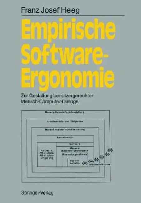 Buy Empirische Software-Ergonomie (English, Franz J. Heeg) — BookShops.in