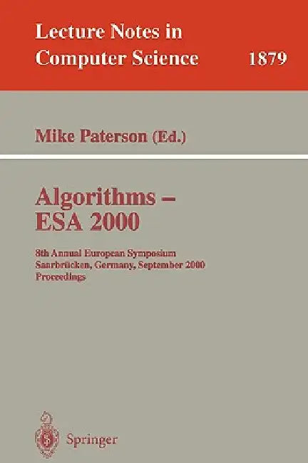 Buy Algorithms - ESA 2000 (English, Mike Paterson) — BookShops.in