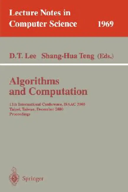 Buy Algorithms and Computation (English, D. T. Lee | Shang-Hua Teng) — BookShops.in