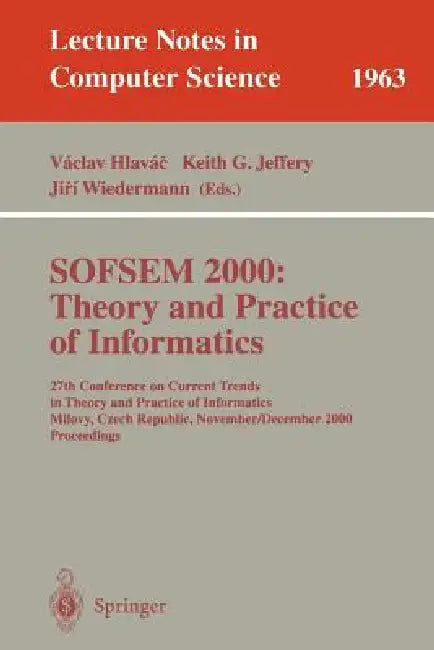 Buy Sofsem 2000 (English, Vaclav Hlavac | Keith G. Jeffery | Jiri Wiedermann) — BookShops.in