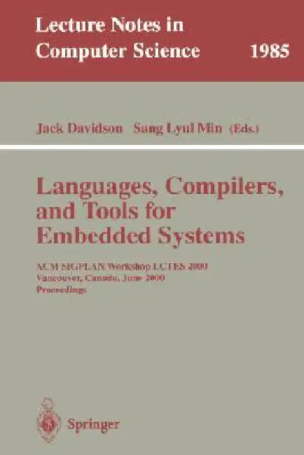 Buy Languages, Compilers, and Tools for Embedded Systems (English, Jack Davidson | Sang Lyul Min) — BookShops.in