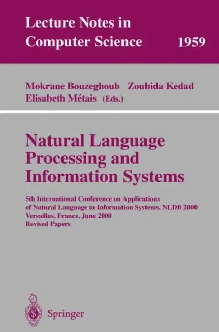 Natural Language Processing and Information Systems (English, Mokrane Bouzeghoub | Zoubida Kedad | Elisabeth Metais) view 2