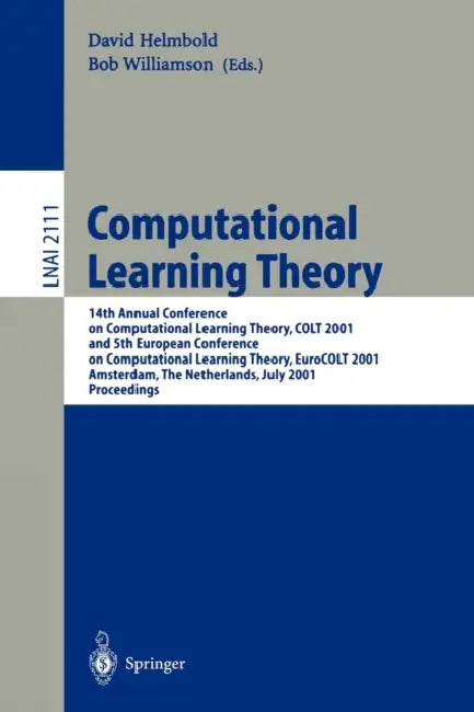 Buy Computational Learning Theory (English, David Helmbold | Bob Williamson) — BookShops.in