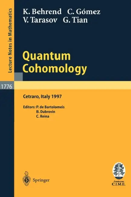 Buy Quantum Cohomology (English, K. Behrend | P. de Bartolomeis | C. Gomez) — BookShops.in
