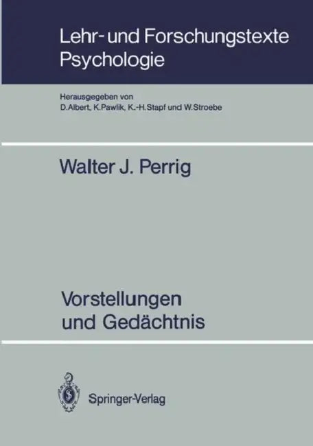 Vorstellungen Und Gedächtnis (English, Walter J. Perrig | Walter Kintsch)