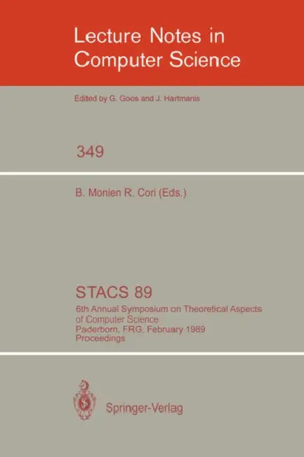 Buy Stacs 89 (English, Burkhard Monien | Robert Cori) — BookShops.in