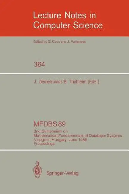 Buy Mfdbs 89 (English, Janos Demetrovics | Bernhard Thalheim) — BookShops.in