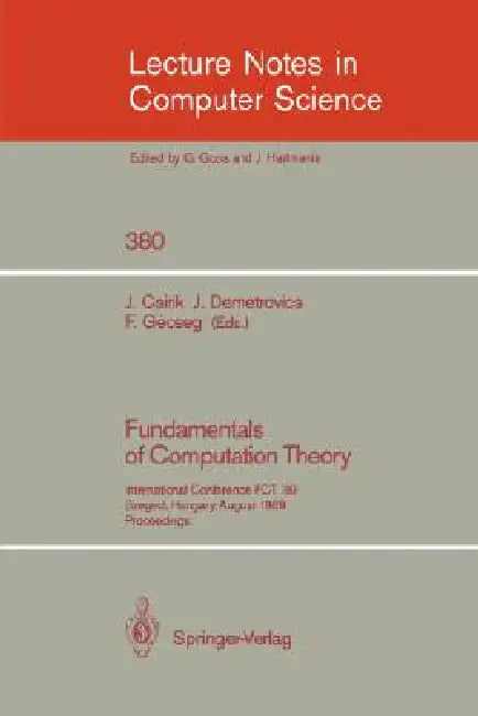 Buy Fundamentals of Computation Theory (English, Janos Csirik | Ferenc Gecseg | Janos Demetrovics) — BookShops.in