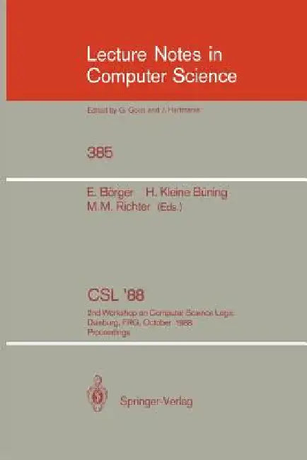 Buy Csl'88 (English, Egon Börger | Hans Kleine Büning | Michael M. Richter) — BookShops.in