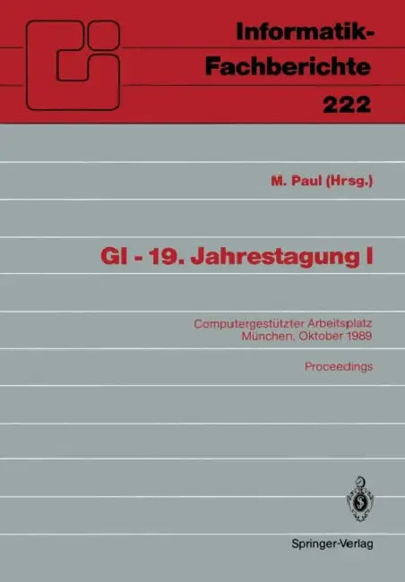 Buy GI -- 19. Jahrestagung I (English, M. Paul) — BookShops.in
