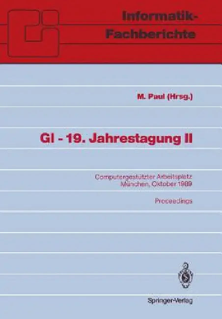 Buy GI -- 19. Jahrestagung II (English, M. Paul) — BookShops.in