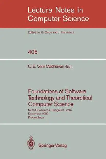 Buy Foundations of Software Technology and Theoretical Computer Science (English, Conjeevaram E. Veni Madhavan) — BookShops.in
