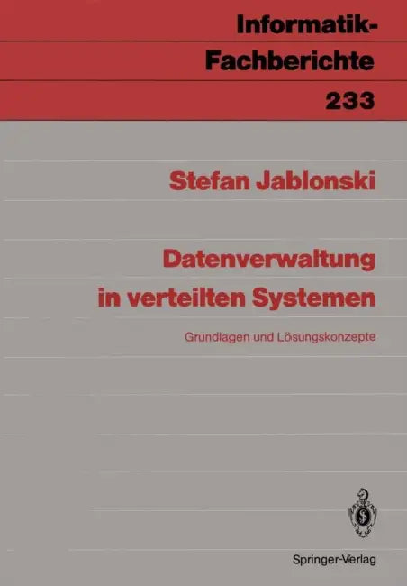 Buy Datenverwaltung in Verteilten Systemen (English, Stefan Jablonski) — BookShops.in