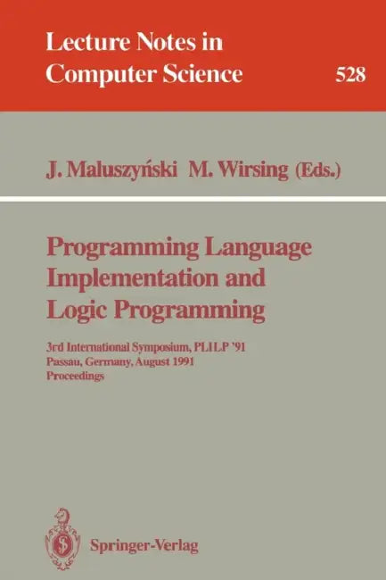 Buy Programming Language Implementation and Logic Programming (English, Jan Maluszynski | Martin Wirsing) — BookShops.in