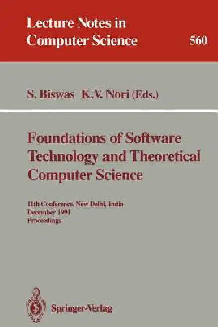 Buy Foundations of Software Technology and Theoretical Computer Science (English, Somenath Biswas | Kesav V. Nori) — BookShops.in