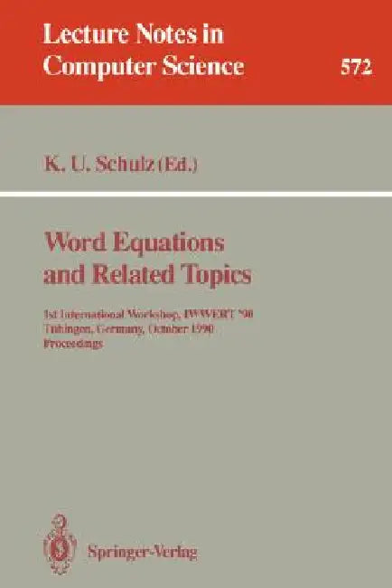 Buy Word Equations and Related Topics (English, Klaus U. Schulz) — BookShops.in