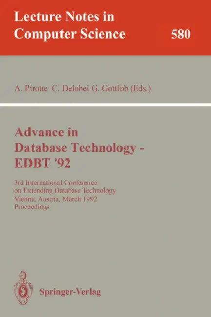 Buy Advances in Database Technology - Edbt '92 (English, Alain Pirotte | Claude Delobel | Georg Gottlob) — BookShops.in