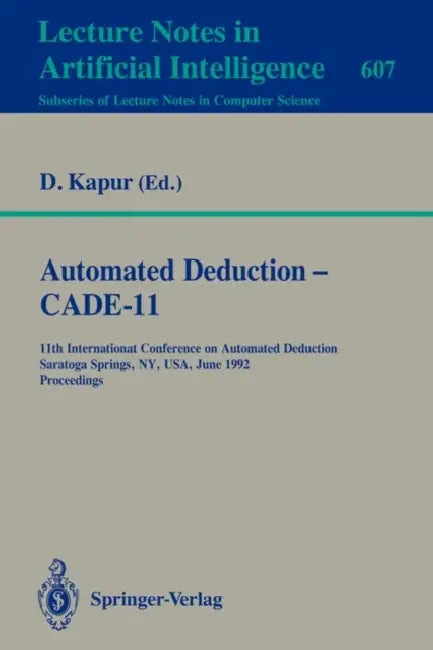 Automated Deduction - Cade-11 (English, Deepak Kapur)
