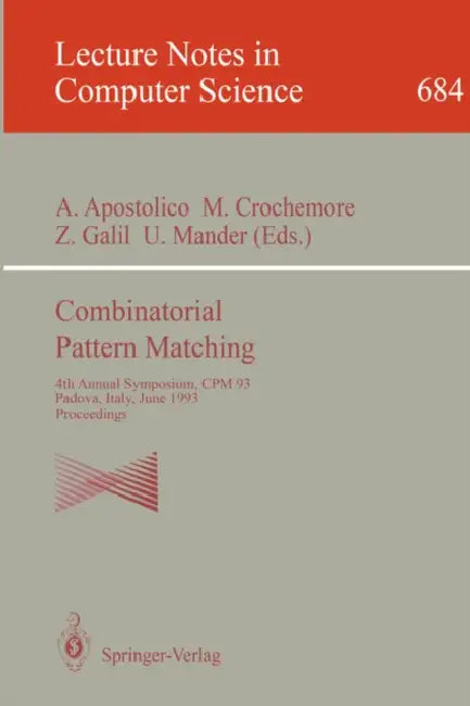 Buy Combinatorial Pattern Matching (English, Alberto Apostolico | Maxime Crochemore | Zvi Galil) — BookShops.in