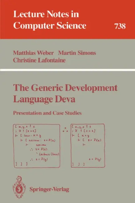 Buy The Generic Development Language Deva (English, Matthias Weber | Martin Simons | Christine LaFontaine) — BookShops.in