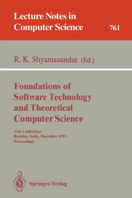 Buy Foundations of Software Technology and Theoretical Computer Science (English, Rudrapatna K. Shyamasundar) — BookShops.in