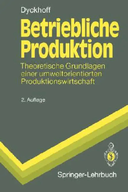 Buy Betriebliche Produktion (English, Harald Dyckhoff) — BookShops.in