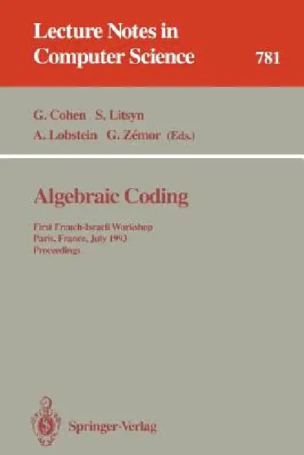 Buy Algebraic Coding (English, Gerard Cohen | Simon Litsyn | Antoine Lobstein) — BookShops.in