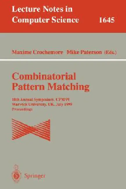 Buy Combinatorial Pattern Matching (English, Maxime Crochemore | Dan Gusfield) — BookShops.in