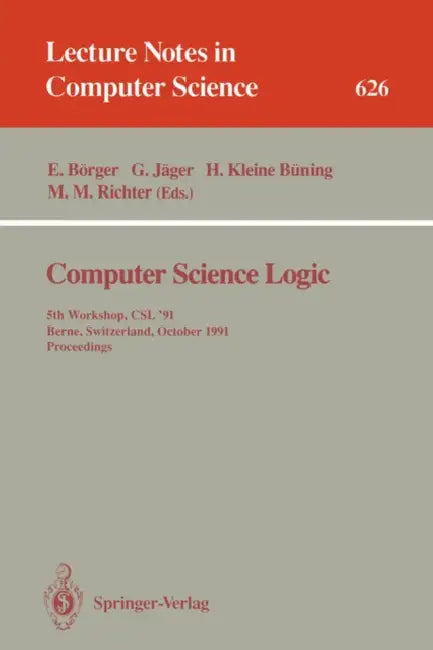 Buy Computer Science Logic (English, Egon Börger | Yuri Gurevich | Karl Meinke) — BookShops.in