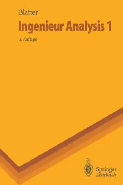 Buy Ingenieur Analysis 1 (English, Christian Blatter) — BookShops.in