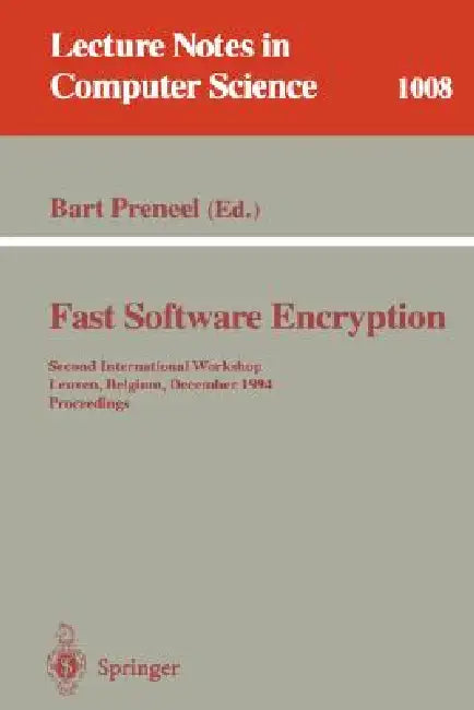 Buy Fast Software Encryption (English, Bart Preneel) — BookShops.in