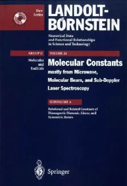 Buy Rotational, L-Type, Centrifugal Distortion and Related Constants of Diamagnetic Diatomic, Linear, an (English, J. Demaison | H. Hübner | G. Wlodarczak) — BookShops.in