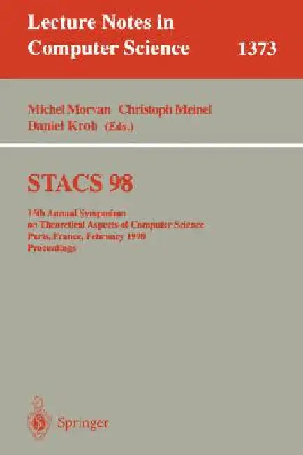 Buy Stacs 98 (English, Michel Morvan | Christoph Meinel | Daniel Krob) — BookShops.in