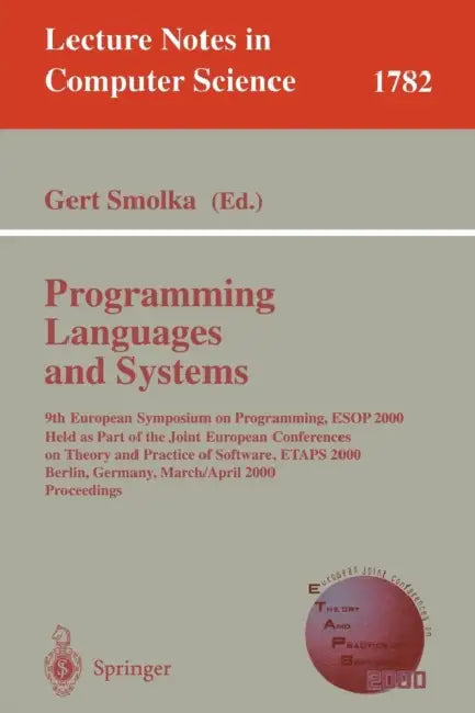 Buy Programming Languages and Systems (English, Gert Smolka) — BookShops.in
