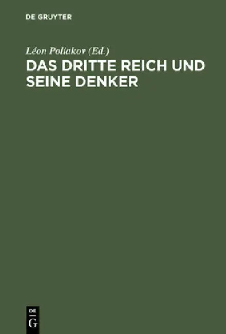 Buy Das Dritte Reich und seine Denker (English, Léon Poliakov) — BookShops.in