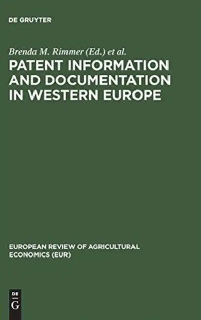 Buy Patent Information and Documentation in Western Europe (English, Brenda M. Rimmer | Commission of the European Communities) — BookShops.in