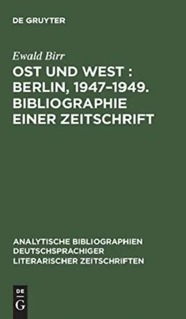Buy Ost und West (English, Ewald Birr) — BookShops.in