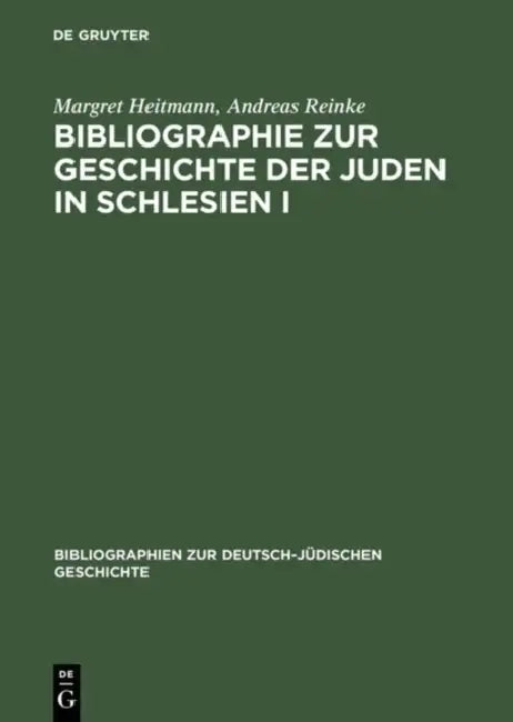 Buy Bibliographie Zur Geschichte Der Juden in Schlesien I (English, Margret Heitmann) — BookShops.in