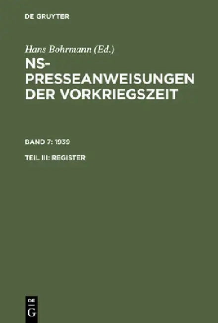 Buy 1939. Register (English, Claudia Bartels | Heike Fortmann-Petersen | Karen Peter) — BookShops.in