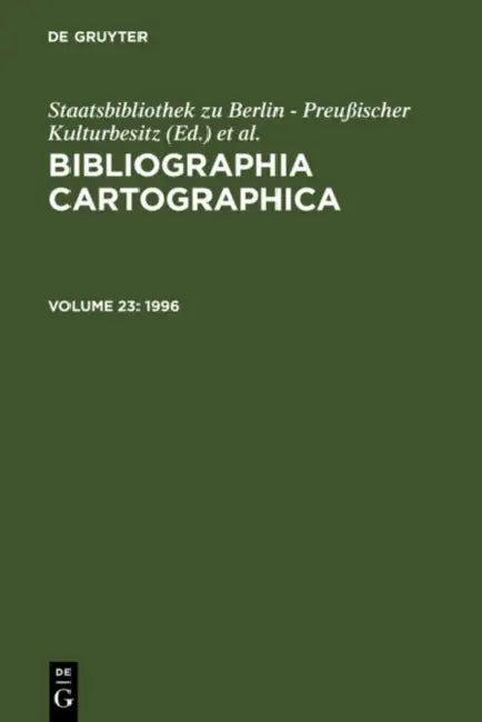 Buy 1996 (English, Staatsbibliothek Zu Berlin (COR)/ Deutsche Gesellschaft für Kartographie e. V. (COR)) — BookShops.in
