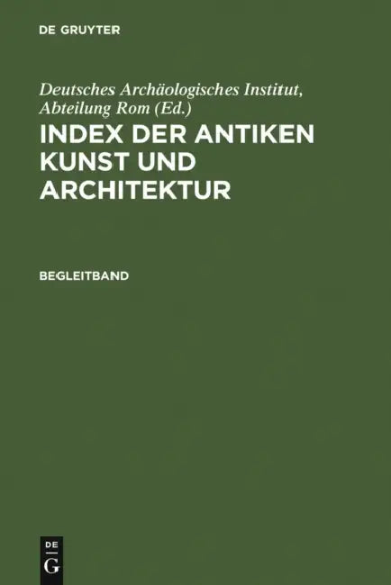Buy Register Und Kommentar (English, Deutsches Archäologisches Institut Abtei) — BookShops.in