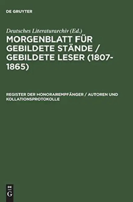 Buy Register der Honorarempfänger / Autoren und Kollationsprotokolle (English, Ulrich Ott) — BookShops.in