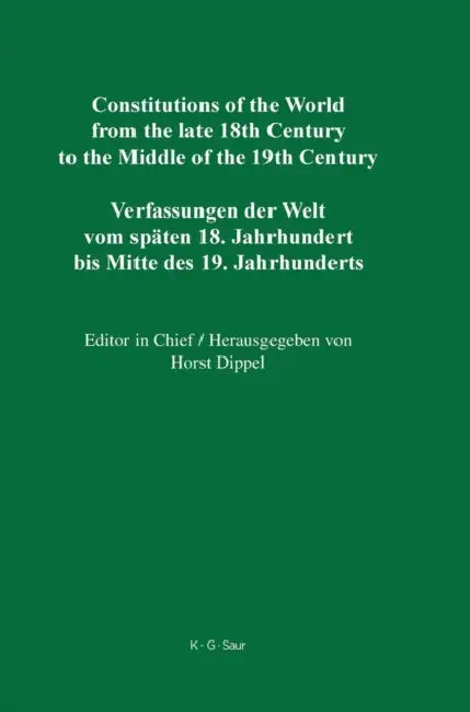 Buy National Constitutions / State Constitutions (Alabama - Frankland) / Nationale Verfassungen / Staats (English, Horst Dippel) — BookShops.in